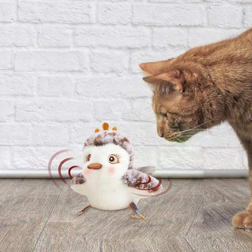 Brinquedo de gato de pássaro batendo, brinquedo de gato de pássaro simulado,Brinquedo interativo par
