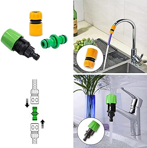 Kitchen Tap Hose Connector, Universal Hose Tap Connector, Hose Tap Connector Kitchen Sink, Mixer Tap Hose Connector, Hose Adapter for Kitchen Tap, Hose Pipe Tap Attachment, Tap Connector for Hose Pipe