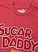 Tee Luv Men's Faded Sugar Daddy Candy Logo Shirt, Red Heather, M