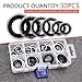 yorpyep 30 PCS Car A/C Gaskets, 6 Sizes Compressor Port Rust-proof Washer Assortment, Self-centered Bonded Buffer, Seal Cooling Pump O-ring Kit, Universal Service Gasket for Car A/C System (Black)