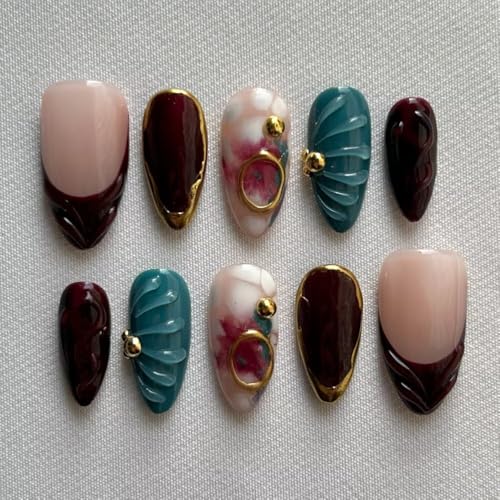 MAGLFELL Fall Press On Nails