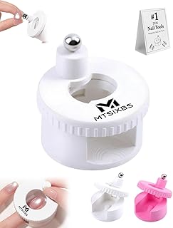 Cateye Magnet Automatic 360 Rotating Cat Eye Tool 5d Glass Bead Spinner for Nail Art Polish Portable Beginner Friendly DIY Set Uniform Effect Design Accesorios Professional Tools for Nails(White)