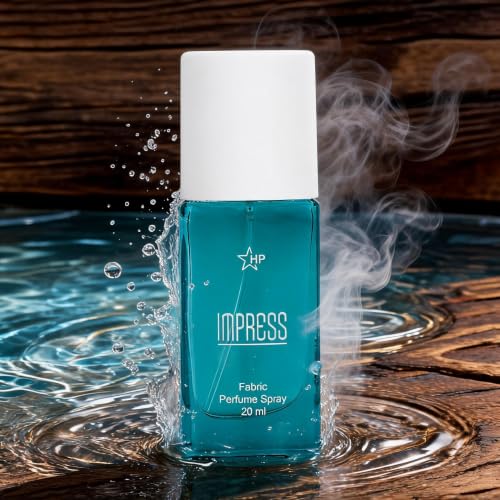 Image of HP Impress Fabric Perfume Spray, 20 ml, Unisex, Aromatic Fougere Fragrance, Glass Bottle