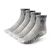 PEOPLE SOCKS Men's Women's Merino wool quarter socks 4 pairs 71% premium with Arch support Made in USA