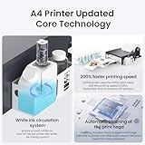 Carbcolords DTF Printer A4 High-Speed Transfer Machine with White Ink Mixing System and Roll Feeder for DIY T-Shirts (Oven+6 * 250ml Ink+Roll Films+ DTF Powder) - Image 4