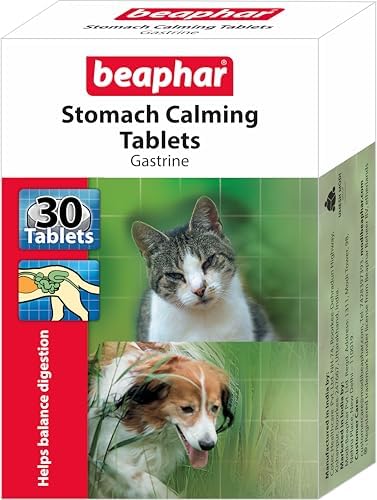 Beaphar Gastrine Stomach Calming Tablet for Cats & Dogs, Helps Relieve