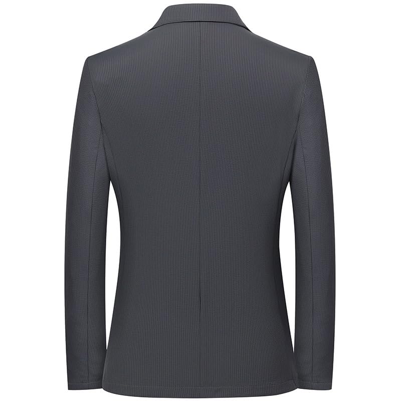 Mens Gray Two Button Casual Jacket Slim Fit Sports Coat Business Suit Jackets2