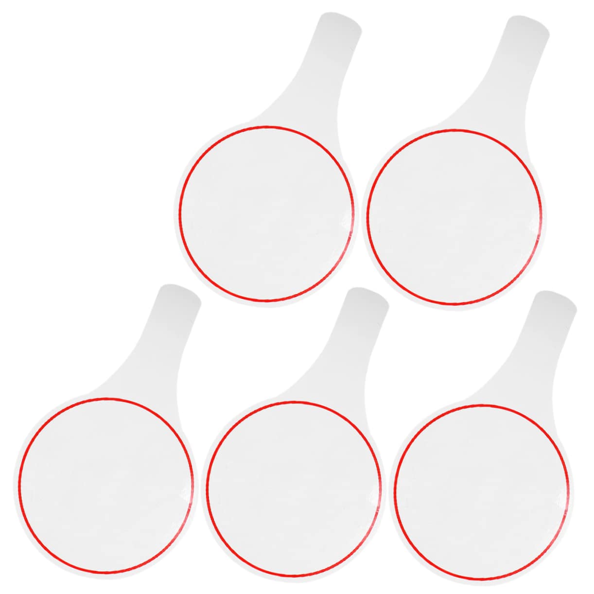 Housoutil 5Pcs Dry Erase Scoreboards for Judges Writable Handheld Whiteboards for Voting Auctions and Games Blank Paddle Boards for Easy Scorekeeping and Feedback