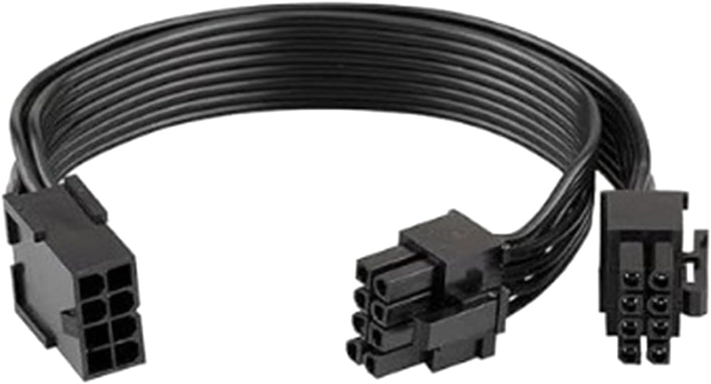 QERPON 8pin to Two 6+2pin GPU Power Cable Connectors for Computer ...