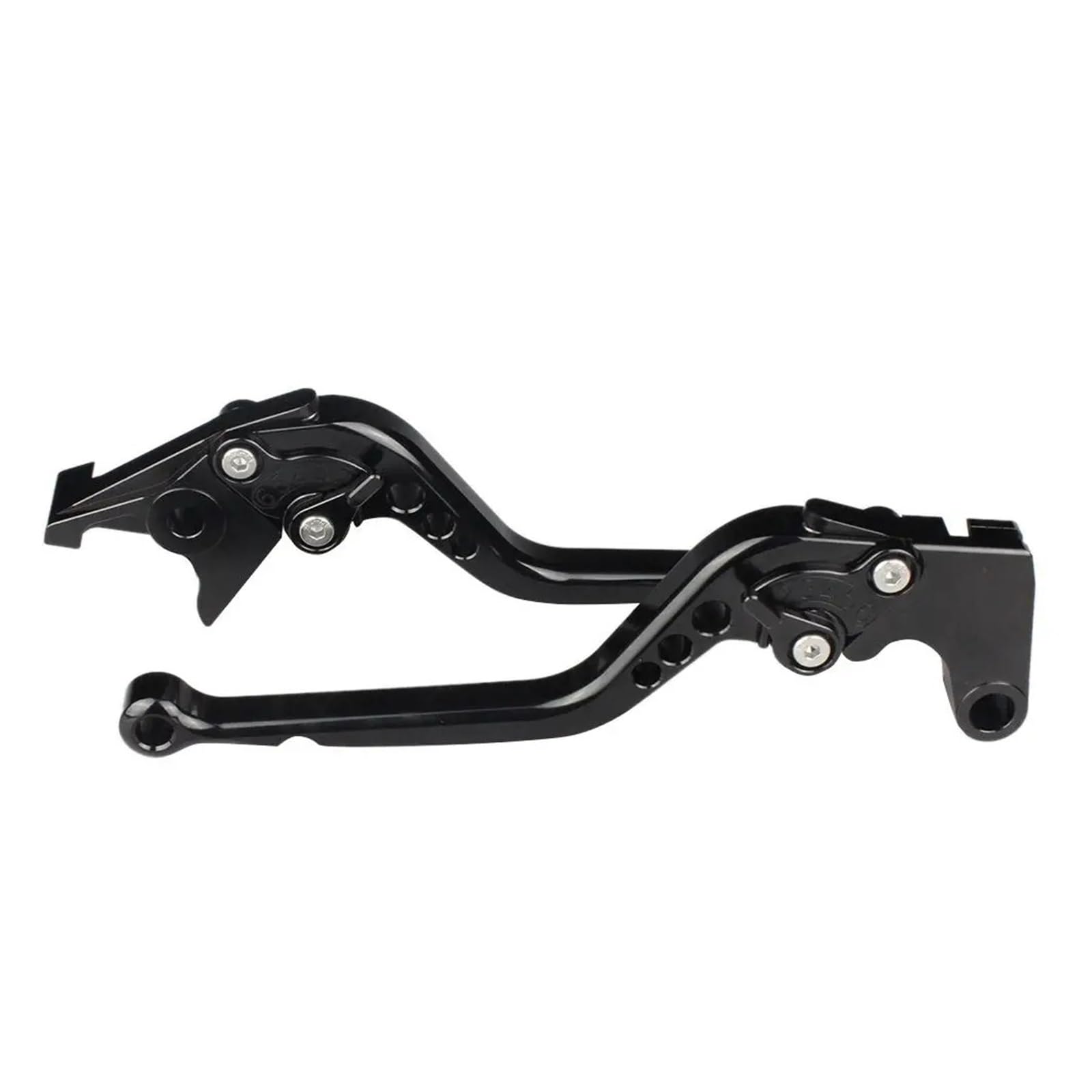 JWQEBNS Motorcycle Brake Clutch Levers for Vespa 50-125 PV ET3 PK S XL Adjustable Motorcycle Brake Levers Clutch Aluminum Front & Rear Drum Brak(Long Black)