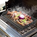 Barbqtime Griddle for Gas Grill, 25" x 16" Nonstick Coating Universal Griddle Flat Top Plate Insert for Gas Stove/Charcoal/Gas, Large Flat Top Griddle Plate for Camping, Tailgating, Parties - Image 8