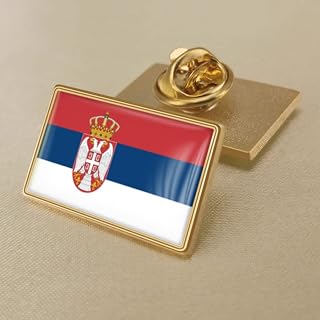 LODMLOER Serbia Serbians Flag Enamel Brooch,Creative Enamel Pins Bulk,Enamel Backpack Pins For Men/Women Pins For Jackets Clothes For Backpack Shirt Denim Bag Jewelry Accessories