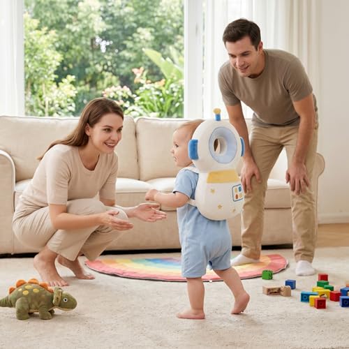 Protector de cabeza para caminar para bebés con cojín anticaídas de astronauta 7