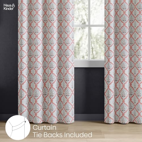 Image of haus & kinder Digital Printed Cotton Door Curtain 7 Feet Long Pack of 1 Door Curtain, 7 Feet Curtain for Door (Heritage Medallion, Multi 130x213 CM)