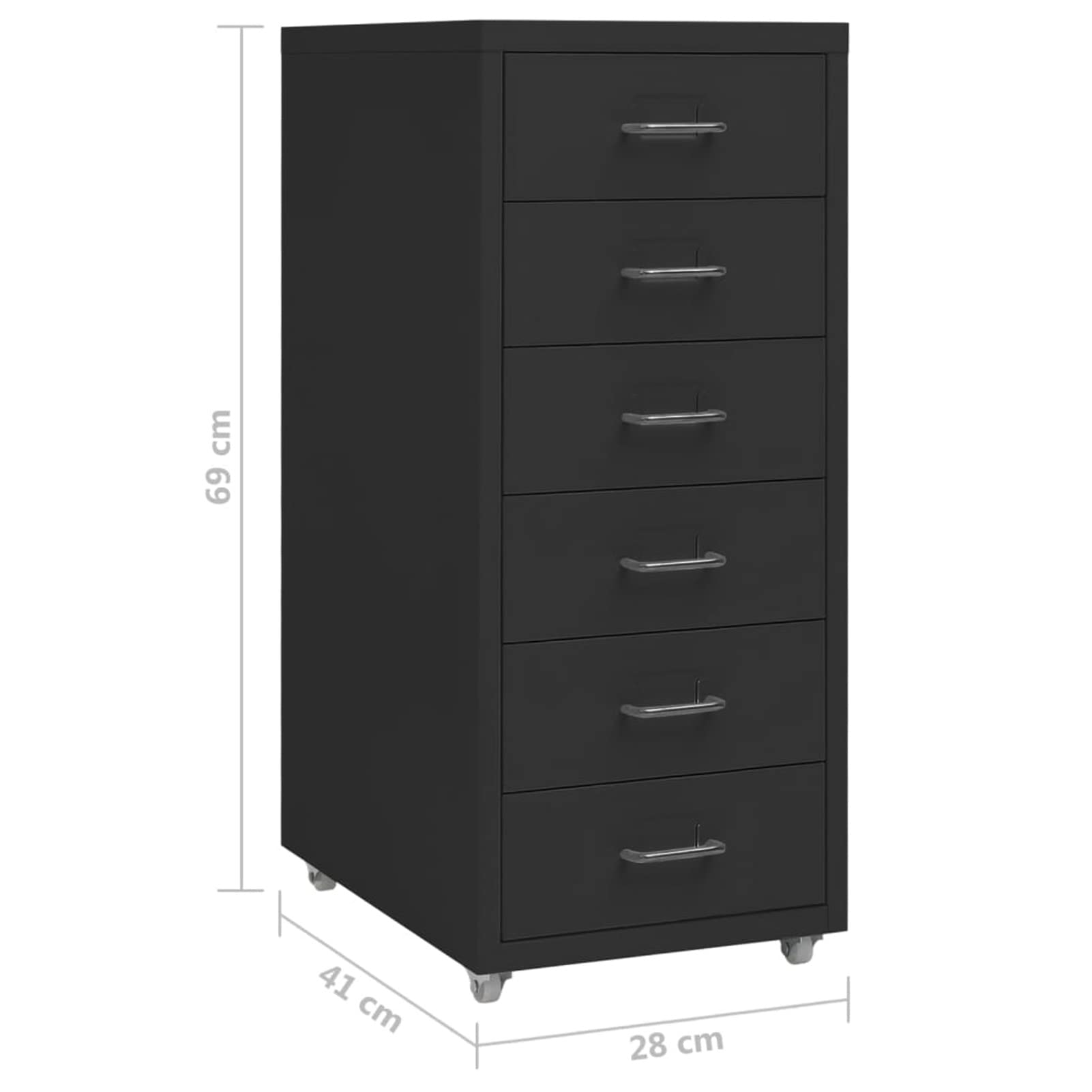 Homgoday Meuble de rangement noir 28 x 41 x 69 cm en métal, peu encombrant, armoire d'extérieur, mobilier d'extérieur pour salon, bureau, chambre à coucher, salle de bain