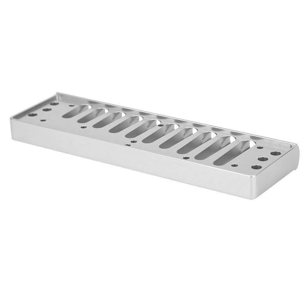 Mundharmonika-Kamm, Metall Mundharmonika-Kamm 10-Loch Blues Harp Comb Teil Kompatibel mit SP20 Harmonika-Zubehör aus Aluminiumlegierung(Silber)Zubehör für Blasinstrumente