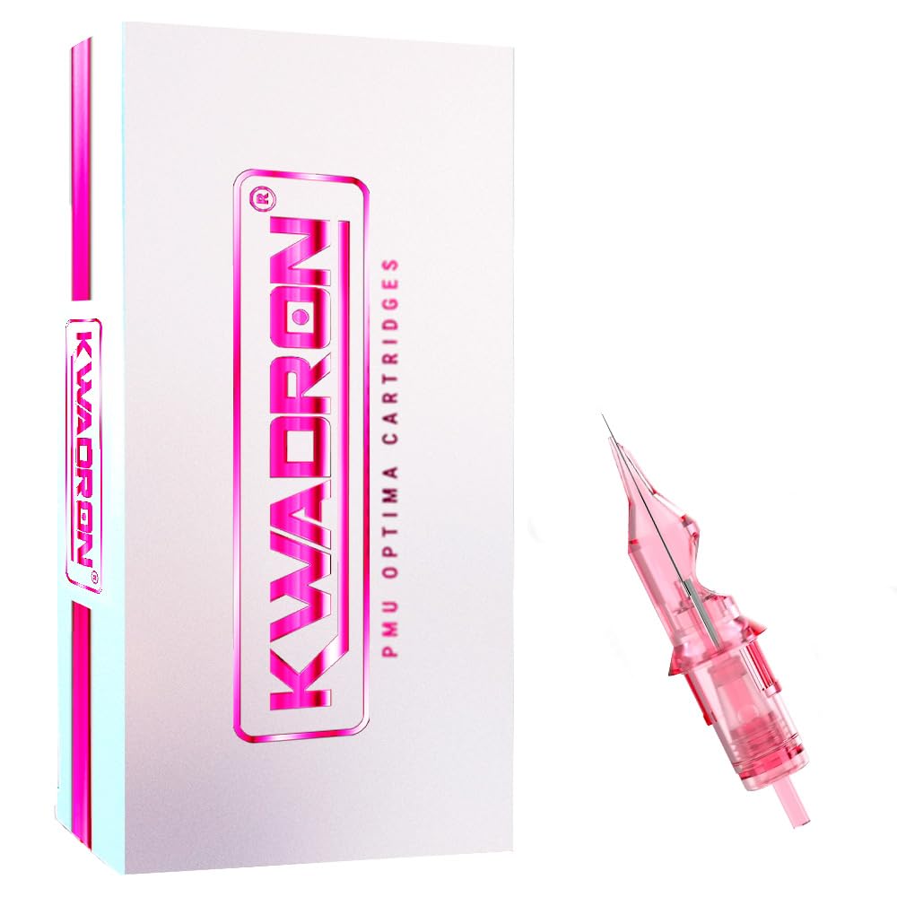 Kwadron Cartucho PMU Optima Micro Linea - Agujas de Cartucho para máquina de micropigmentación 20 unidades (1RL-0,30mm)