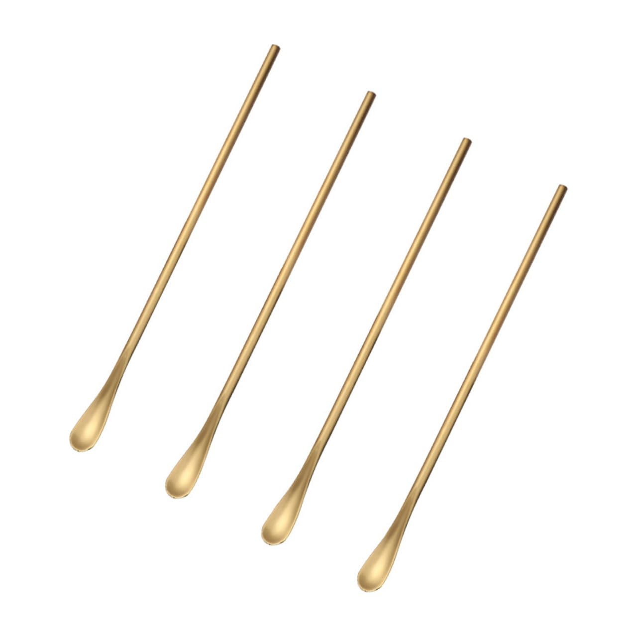 CIYODO Long Handle Stainless Steel Ice Scoop Multi-functional Stirring Spoon for Coffee Honey Drink Mixing