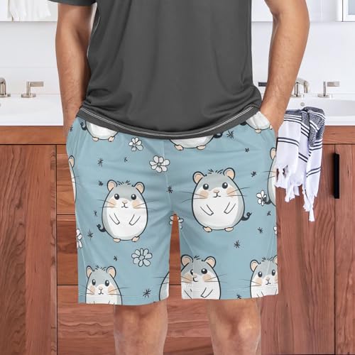 Hamster Men's Sleepwear Shorts Pajama Bottom Lounge Short2