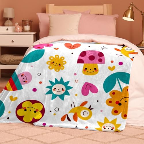 Couverture polaire champignons plaid doux pour moments cocooning - 8