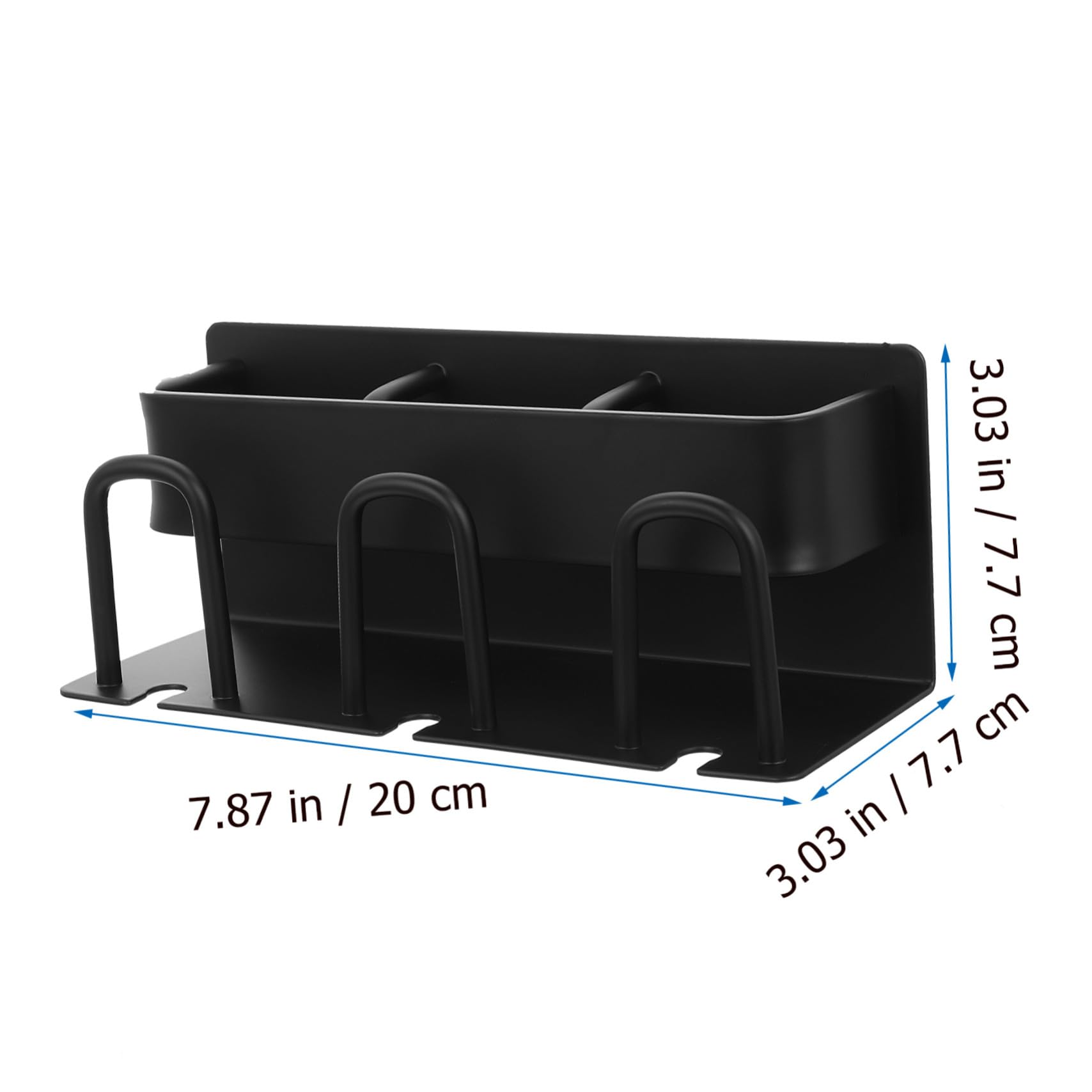 Gatuida Portaspazzolino da Parete in Alluminio Nero Organizer Bagno Multifunzione per Spazzolini Bicchieri e Dentifricio Supporto Compatto con Drenaggio Naturale Facile da Installare e