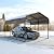 Carport Car Port Metal Canopy 10x15 ft Heavy Duty for Snow, Portable Garage Kit Shed Tent Shelter Metal Frame All Weather Outdoor for Boat with Anti-Leak Seam Taped, Dark Grey, Sophia & William