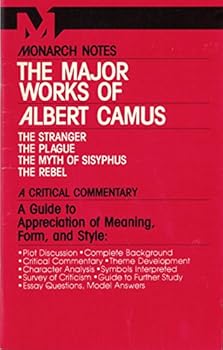 Hardcover Monarch Notes on Camus' Major Works Book