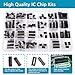 IC chips kit Minidodoca 173 pcs 20 Values Chip Assortment Set+12 pcs Sockets;Integrated Circuits op amp kit 555 Timer IC Included NE555,LM358, LM324, LM393, LM339, NE5532, LM386,UA741,IC Plier etc
