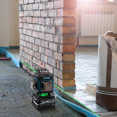 Image of KEZERS Laser Level Set with Receiver,4 x360 Self Leveling Laser Level with Tripod and Grade Rod for Construction,Home Renovation,Hanging Pictures,2 Batteries,Remote Control,Touch Screen