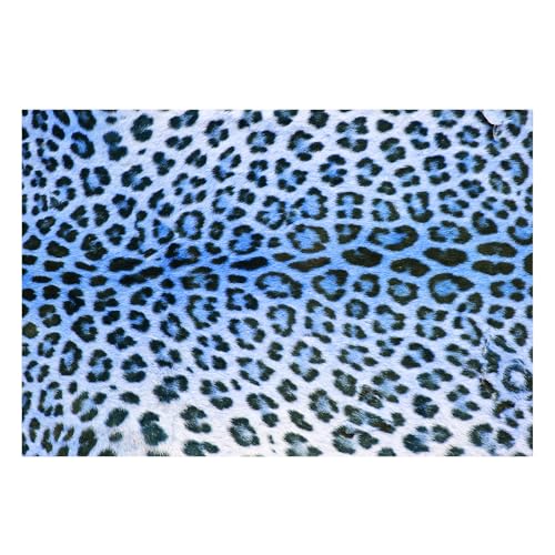 Tapis salon table basse déco moderne bleu et noir 120x185