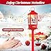 Toolsempire 5.1 ft Christmas Streetlamp, Sound-Activated Spinning Streetlight Decoration with Warm White LED Lights, Music, Snowy Effects & Santa Scene, Musical Christmas Lamp Post for Porch, Indoors