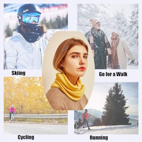 100% Cashmere Neck Gaiter for Men and Women, Neck Warmer for Ski.4