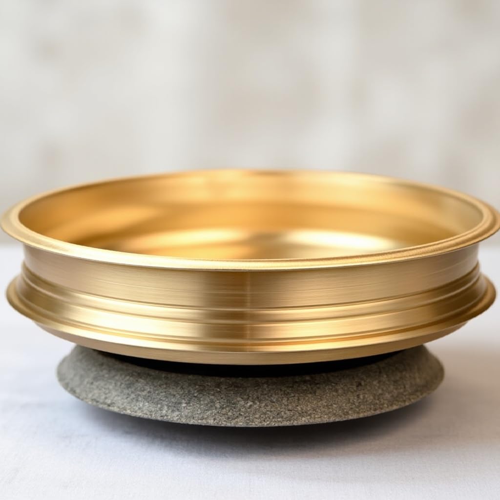 PUYANGAM Payasam Uruli, Otturuli, Varpu, Cooking Bronze Urli, Festival, Decorative, Cooking Kerala Style(25 cm)