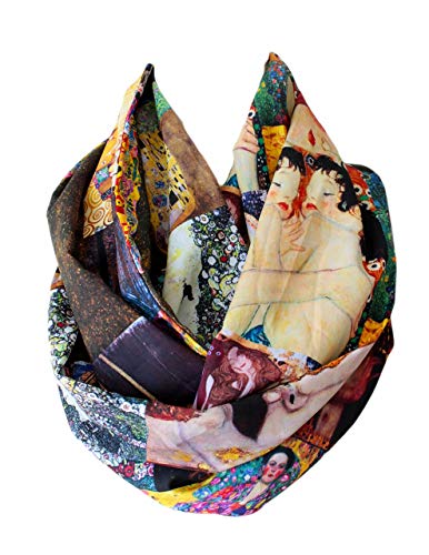 Etwoa Gustav Klimt Paintings Infinity Scarf2