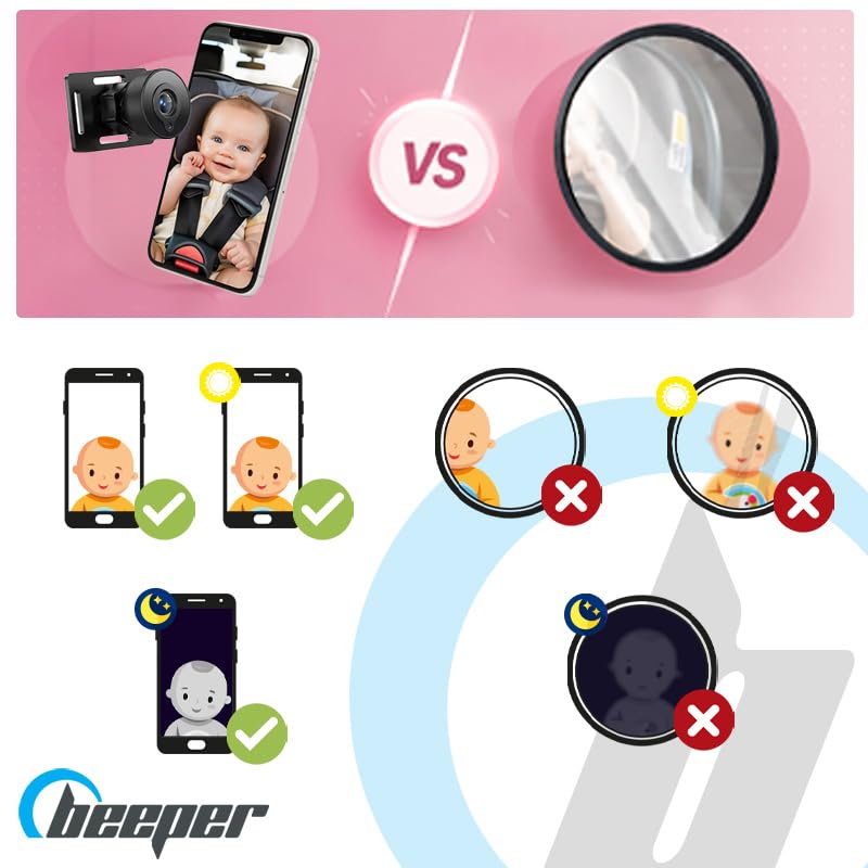 Caméra voiture bébé sans onde Beeper Babeecam 0 pour smartphone - 3