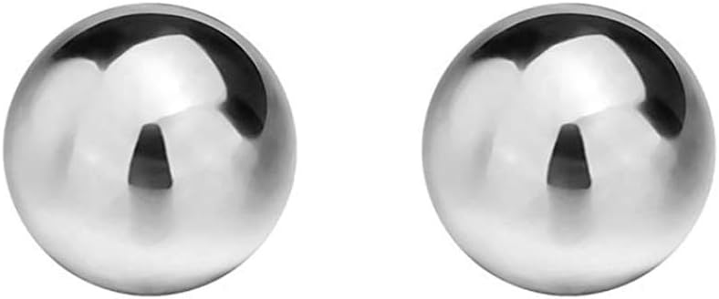 Savlano 925 Sterling Silver 18K Gold Plated Ball Stud Earrings For Women & Men - Image 2
