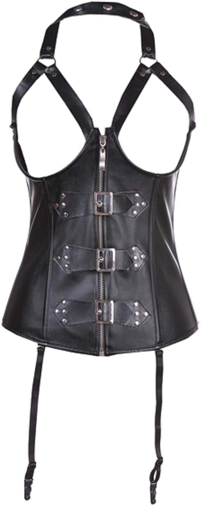 Gothic Punk Korsett Von Generisch - PU-Leder Mieder Mit Bauchkontrolle Für Den Krallen Style