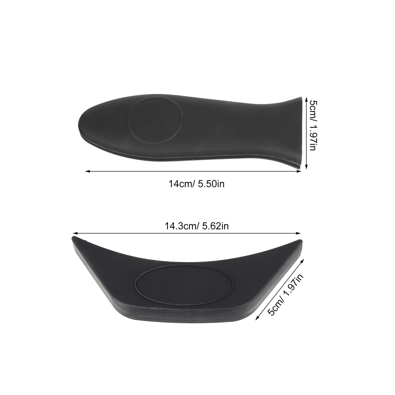 Juego de 3 Fundas para Mango de Olla Caliente de Silicona Gruesa Negra Antideslizante y Resistente al Calor para Sartenes de Hierro Fundido Wok y Cacerolas Protección Térmica