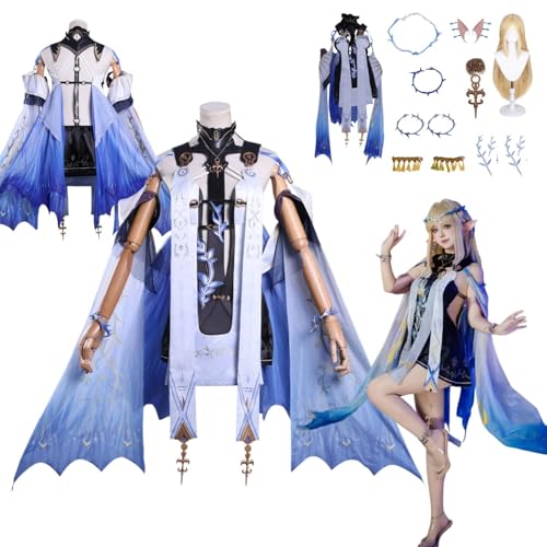 XBGXBG Cartethyia Disfraz de Cosplay [Wuthering Waves ]- [Ropa, accesorios, pelucas incluidas] -Juego de Anime Juego de rol Disfraz Fotografía Manga Exposición Actividad de los fanáticos Cosplay