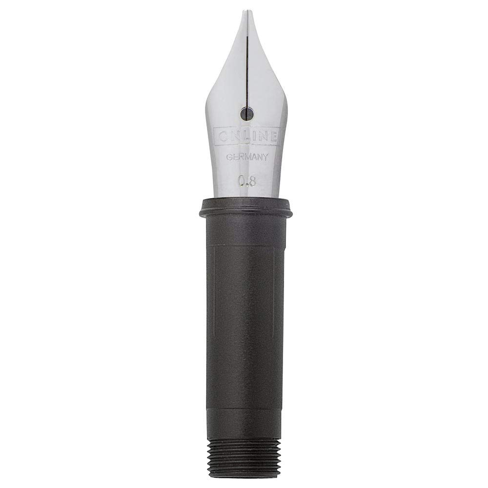ONLINE 36083 - Set calligrafia Vision Carbon, penna stilografica con tre blocchi di calligrafia intercambiabili, 0,8/1,4/1,8 mm, convettore, due inchiostri, in scatola decorativa