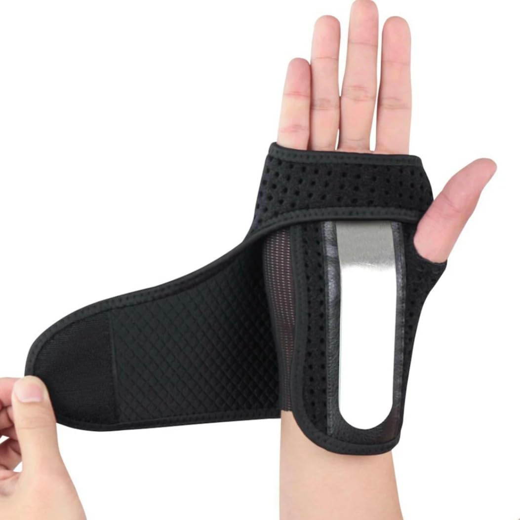 cetaplast premium wrist support brace with steel plate splint & breathable mesh – adjustable compression strap for wrist pain relief, carpal tunnel, sprain, injury & sports protection right hand