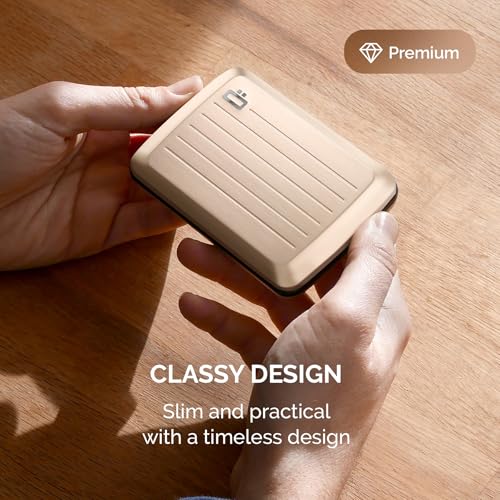 Image of OGON -DESIGNS- Slim RFID Blocking Aluminum Card Holder Wallet - OSLO