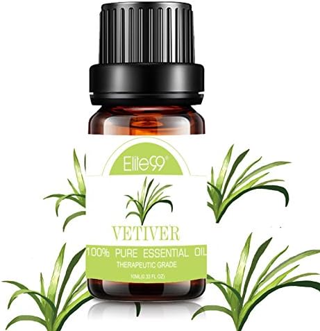 Elite99 Essential Oil Aromatherapy Vetiver Pure Oil for Diffuser Natural Theraputic Grade Oil 10ML