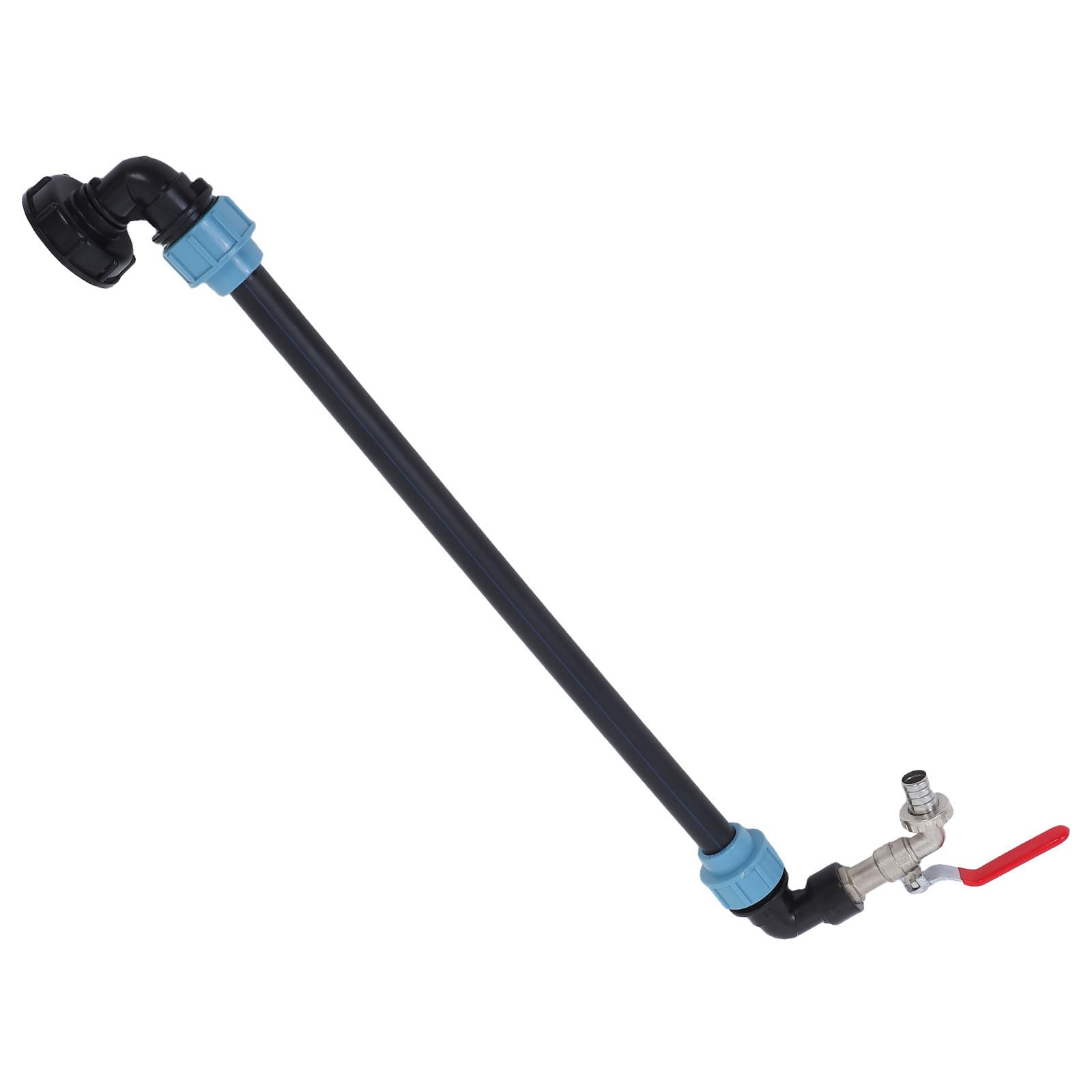 Connecteur IBC 3/4 pouce raccord coudé avec vanne en PE pour cuve