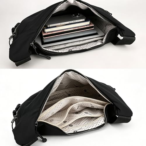 Image of Crescent Crossbody Bags for Women Nylon Travel Luna Hobo Bag Dumpling Purse