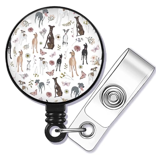 SEIRAA Greyhound Badge Reel Greyhound Lover Gifts Greyhound Dog Badge