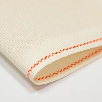 Zweigart Aida 18 Count Cross Stitch Fabric Beige 264, 19.7" x 19.7", 100% Cotton Embroidery Cloth for Needlework & Crafts
