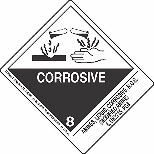 GC Labels-L303P3048, Amines, Liquid, Corrosive, N.O.S. (Modified Amine ...