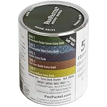PanPastel Artist Pastels by GOLDEN, Extra Dark Shades Set, 5 Color, Professional Artist Pastels, Unique Pan Format cake-like