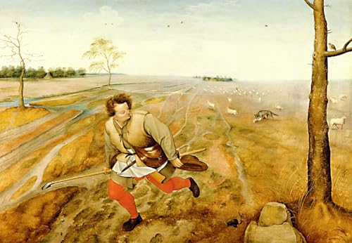 Lienzo pintura de alta calidad El mal pastor por Jan Brueghel, arte clásico de 60x90cm